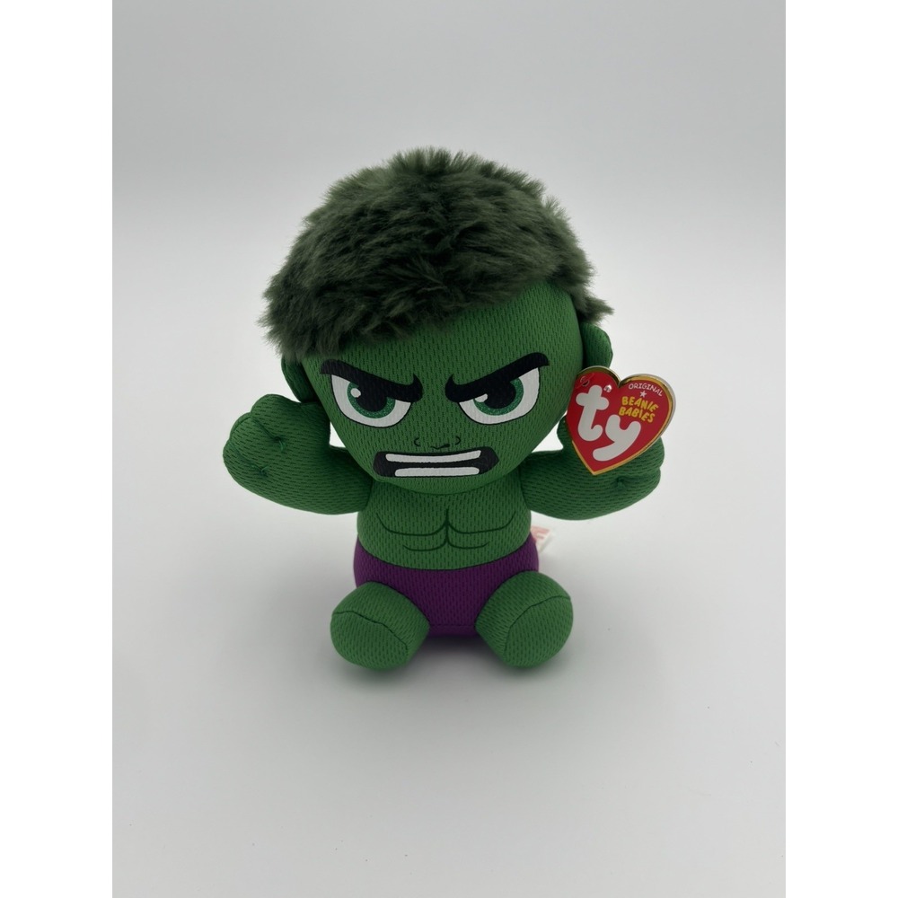 Hulk, Marvel, TY Beanie Babies  Plush, w/Tags 7.5", 2023 Original